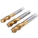 Drillpro M12-20 HSS Titanium Coated Screw Tap Metric Spiral Fluted Machine Screw Hand Tap