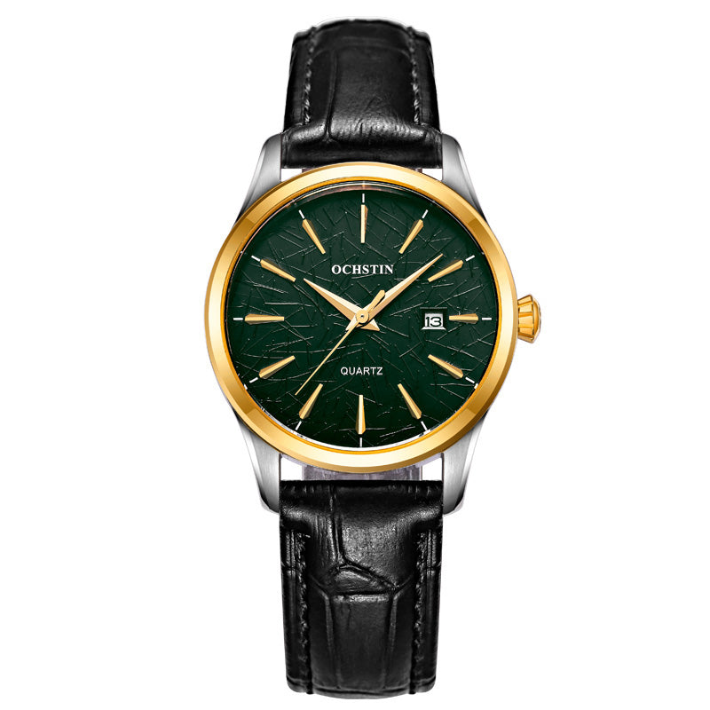 OCHSTIN LQ022-A Casual Style Female Wrist Watch Waterproof Leather Band Quartz Movement Watch