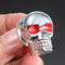 5mm Chrome Skull License Plate Frame Screws Bolts Kit Silver