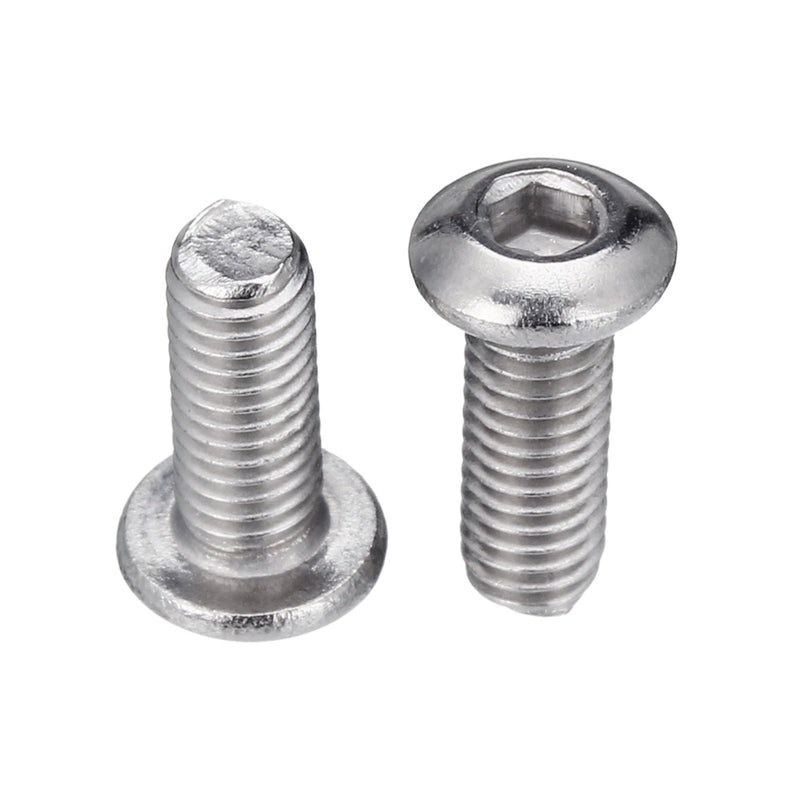 Suleve M3SS4 100Pcs Metric M3 304 Stainless Steel A2 Button Head Hex Socket Cap Screw Bolt