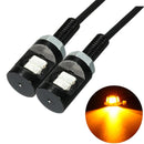 2pcs DC 12V LED License Plate Light Screw Bolt Eagle Eye Lamp For Motorcycle Car Yellow