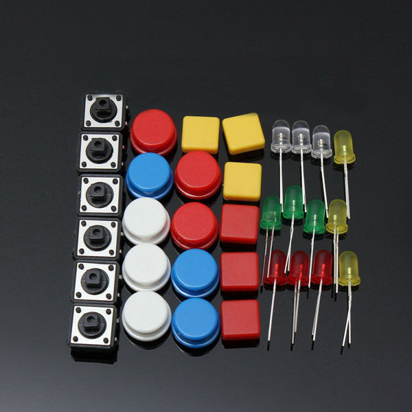 Electronic Parts Component Resistors Push Button Switch Kit Geekcreit for Arduino - products that work with official Arduino boards