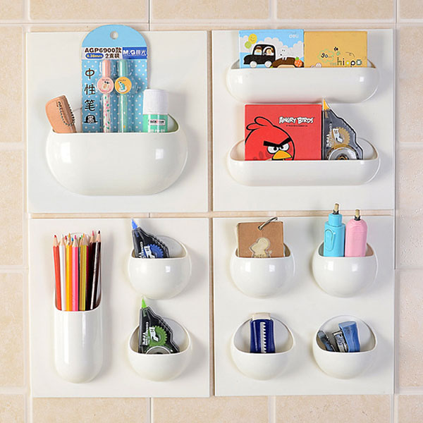Wall Storage Basket Bathroom Kitchen Study Creative Hanger Holder Multifunctional Box Organizer
