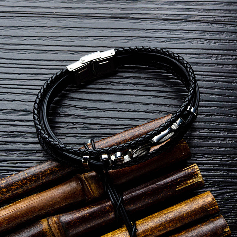 Hip Hop Simple Multi-layer Woven Tide Male Bracelet