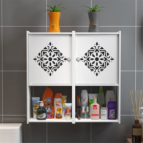 Bathroom Kitchen Storage Container Rack Wall Punch-free Toilet Washbasin Storage Cabinet