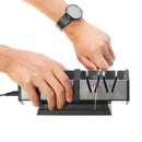 Red or Black Electric Knife Sharpener 2-Stage Diamond Ceramic Coated Sharpening System