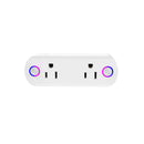 MoesHouse 16A Mini WiFi Smart Socket US Standard Dual Outlet Wall Switch Plug Independent Control with Power Monitoring Work with Amazon Alexa and Google Home