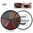 XLOONG 5 colors Eye Shadow Palette Shimmer Eyes Makeup Set