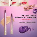 Portable Single Head  Makeup Brushes Retractable Lip Brush Rayon Lip Gloss Brush Beauty Tools