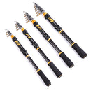LEO 28004 1.8M 2.1M 2.4M Carbon Fiber Telescopic Mini Fishing Rod Spinning Travel Sea Fishing Pole
