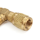 R410A AC Copper Flow Control Valve Adapter 1/4 to 5/16 for Refrigerant Charging Hose