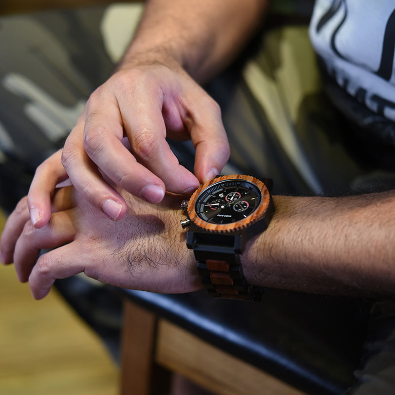 BOBO BIRD R15 Stopwatch 24 Hours Fashionable Unisex Wrist Watch Creative Quartz Watch