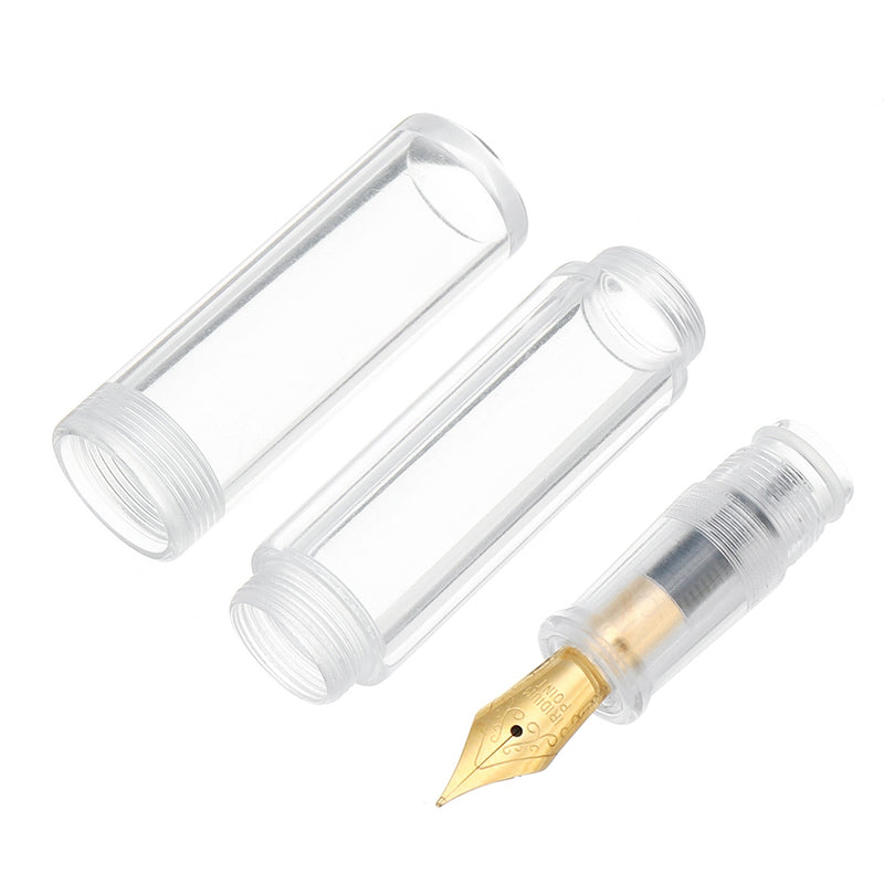 MOONMAN Wancai 0.5mm Iridium Fine Nib Transparent Fountain Pen Mini Ink Sac For Office School Use