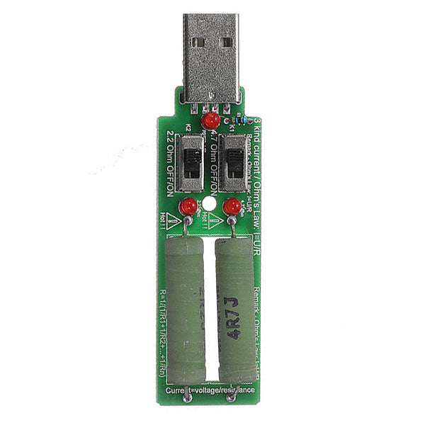5pcs JUWEI 5V 10W 2 Switch USB Aging Discharge Loader 3 Kinds Current Test Load Power Resistor