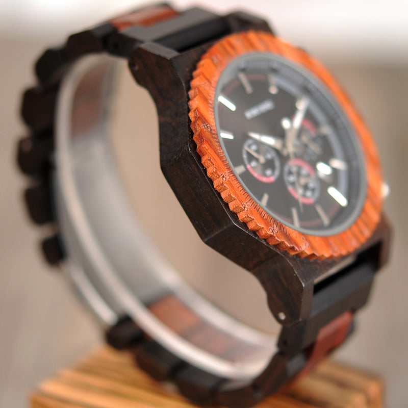 BOBO BIRD R15 Stopwatch 24 Hours Fashionable Unisex Wrist Watch Creative Quartz Watch