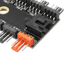5pcs 12V 10 Way 4pin Fan Hub Speed Controller Regulator For Computer Case With PWM Connection Cable
