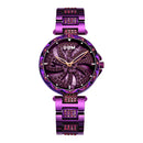 DOM G-1258 Rotating Ladies Wrist Watch Shining Fashionable Full Steel Quartz Watches