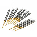 Drillpro DB-P4 10pcs 1.0mm Carbide PCB Bits 1/8 Inch Shank Titanium Coated End Mill Engraving Bits