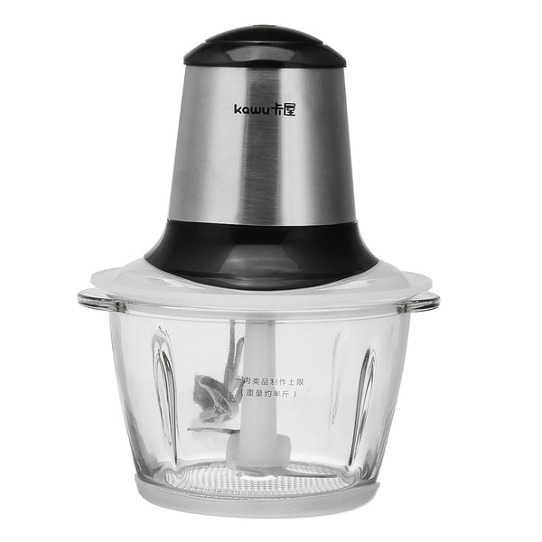 1.2L 220V Electric Meat Grinder Stainless Steel Sausage Maker S-Shaped Double Layer Swirling Razor Blade Processor with Anti Slip Base