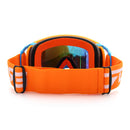 Motorcycle Racing Anti Fog Goggles Dual Lens Outdooors Snowboard Ski Snowboard Dumb Orange Frame
