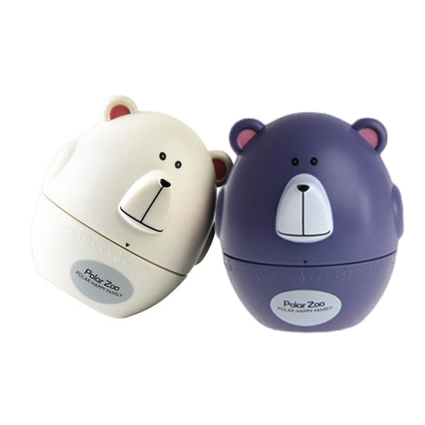 Fashion Design Bear Cow Timer Mechanical Wind Up 60 Minutes Kitchen Gadget Mechanical Alarm Timer