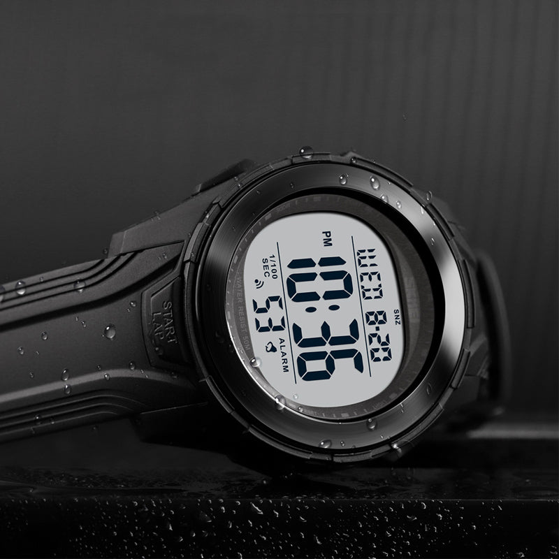 SKMEI 1503 Sport Men Watch 5ATM Waterproof Chronograph Outdoor Student Luminous Display Digital Watch