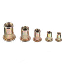 Suleve MXRN4 165Pcs M3/M4/M5/M6/M8/M10/12 Zinc Plated Rivet Nut Threaded Countersunk Head Insert Nut Tool Kits