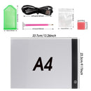 9Pcs A4 LED Light Pad Light Board Stand Holder Diamond Paintings Tool