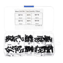 120Pcs M3 Carbon Steel DIN7991 Flat Head Screw Countersunk Hex Socket Cap Bolt for RC Model