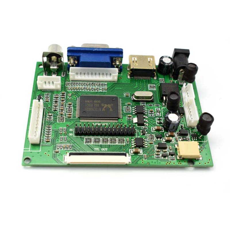 HDMI VGA 2AV LVDS ACC TTL LCD Display Controller 50pins Board Kit 800x480 resolution for Raspberry Pi