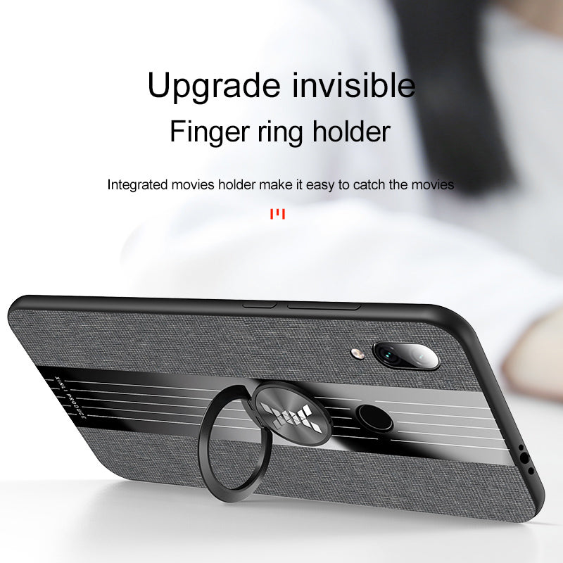Bakeey Armor Shockproof Magnetic Ring Stand Cloth Protective Case For Xiaomi Redmi Note 7/ Redmi Note 7 pro
