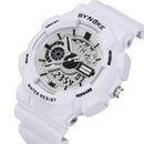 SYNOKE 9015 Double Display Movement Luminous Alarm Calendar Sports Dual Display Digital Watch Men Watch