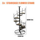 Modern Decorations Iron Plant Rack Stand Plants Succulent Shelf  Stair Shape Desktop Garden Flower Stand