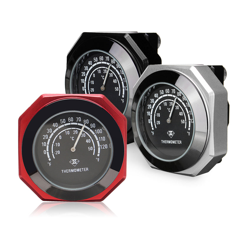 7/8" 1" Motorcycle Accessory Handlebar Mount Clock Watch & Thermometer