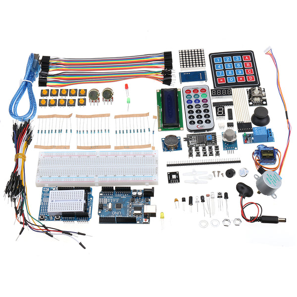 Ultimate UNO R3 LCD1602 Starter Kit With Keypad Servo Motor Gas Relay RTC Module Geekcreit for Arduino - products that work with official Arduino boards