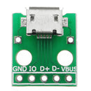 5pcs Micro USB To Dip Female Socket B Type Microphone 5P Patch To Dip With Soldering Adapter Board