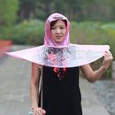 Creative Raincoat Umbrella UFO Shape Rain Hat Cap Child Adult Rain Coat Cover 3 Sizes