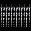 12Pcs Bird Repellent Reflective Scare Blinder Metal Rod Ornamental Spiral Deterrent Control Device