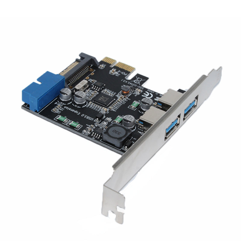 SSU V14S PCI - E to USB 3.0 Expansion Card with Front 19 / 20 Pin Interface for Desktop Computer