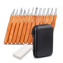12pcs Engraving Carving Cutter Wood Carving Tool with Whetstone for Handmade DIY Art Craft Tools Kit