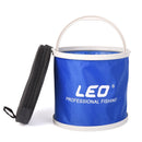 LEO Canvas Plastic Folding Fish Bucket Portable Outdoor Camping Fishing Bucket Tool