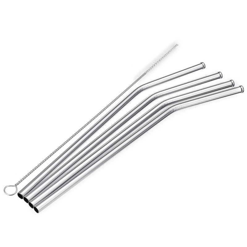 Reusable Straw Stainless Steel Straws Reusable Metal Drinking Straws with Cleaning Brushes Pouch