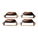 4 pcs Drawer Handle Door Tag Label Holder Metal Label Pull Frame Handle Antique Cabinet Drawer