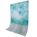 1x1.5m 3x5FT Wood Floor Azure Blue Vinyl Studio Photo Background Backdrop Props