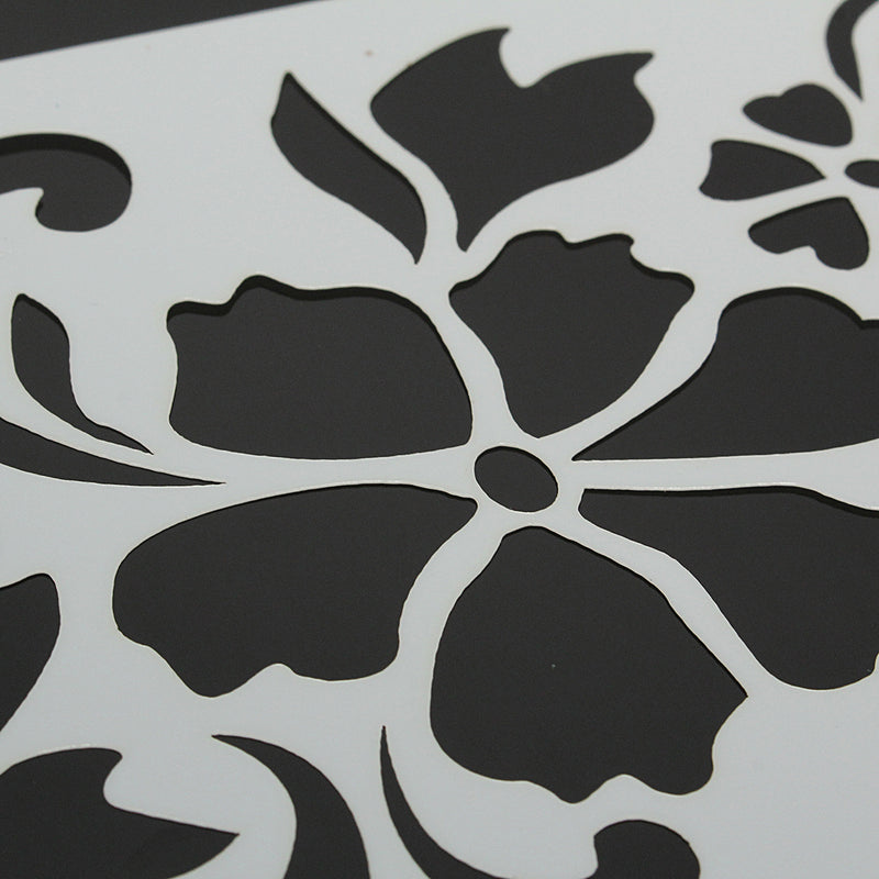 4pcs DIY Cake Cookie Flower Fondant Side Reusable Baking Stencil Wedding Decor