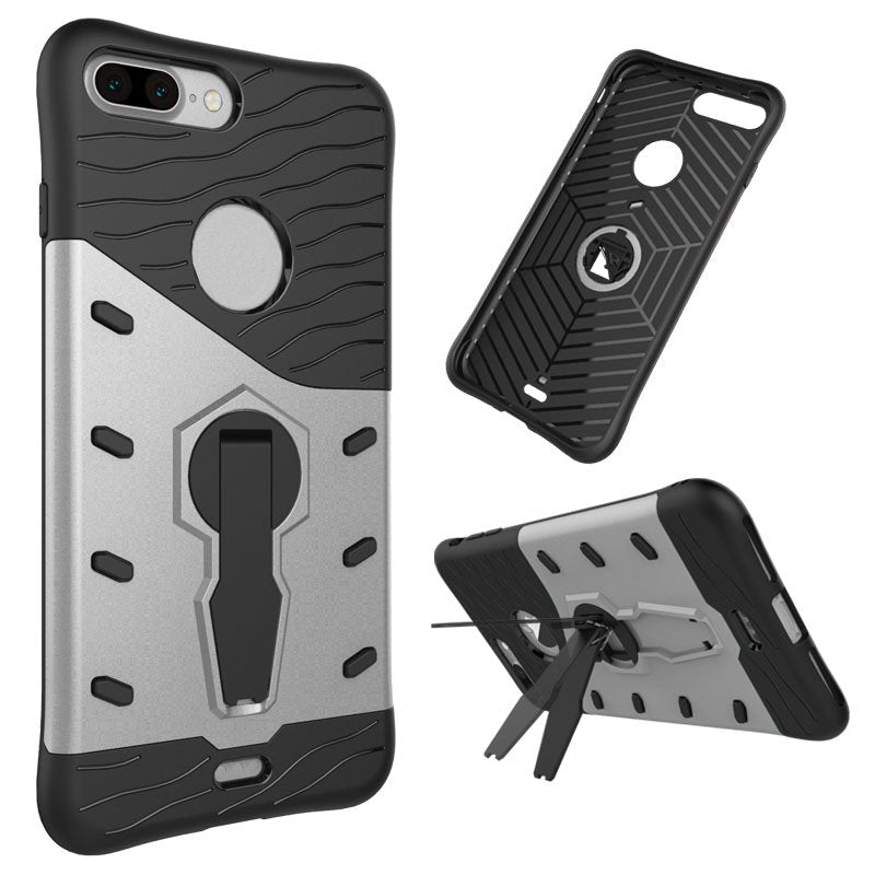 Rotating Kickstand Hybrid Plastic Silicone Case For iPhone 7 Plus/8 Plus
