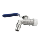 S60x6 2'' Brass IBC Tank Drain Adapter to 3/4'' Brass Garden Tap Hose Barb Coupler Coarse Thread Outlet Tap Connector Valve Fitting Parts for Home Garden