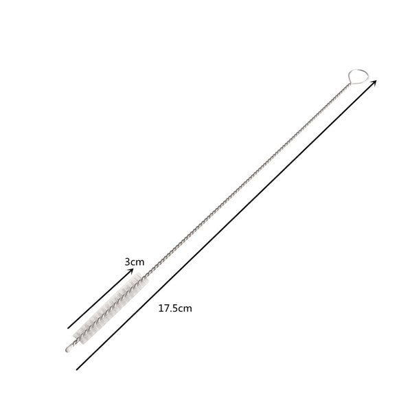 2Pcs 175mm Stainless Steel Straight Straws Cleaner Cleaning Brushes