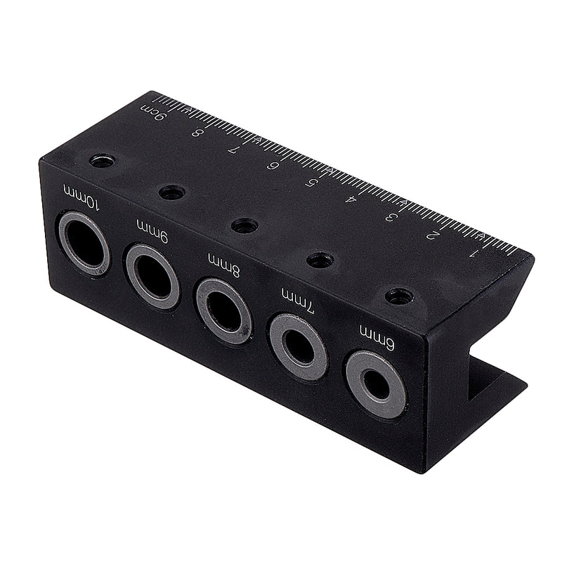 6/7/8/9/10mm Aluminum Alloy Handhled V Drill Guide Drill Straight Angle Guide Dowel Jig Woodworking