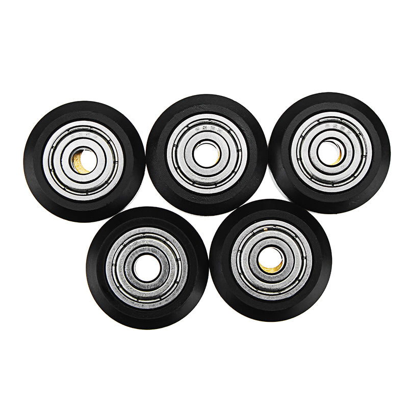 TEVO 5Pcs One Pack 3D Printer Part POM Material Big Pulley Wheel with Bearings for V-slot